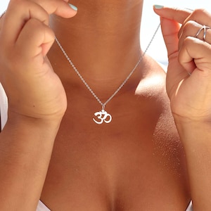Om Charm Necklace, 100% Waterproof, Sweatproof, Hypoallergenic, Yoga Necklace, Inspirational Om Necklace, Zen Necklace, Meditation Necklace