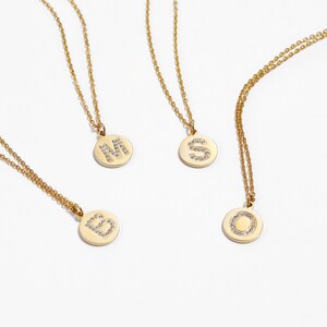 18K Gold Initial Necklace