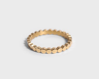 Confetti Stacking Ring, Stainless Steel Gold Stacking Rings for Women, Circle Stacking Rings, Minimalist Rings, Women&#39;s Rings