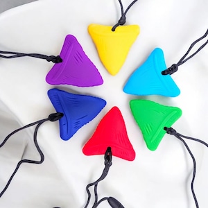 Chewelry, Sensory Necklace, Stim Toy, fidget toy, Autism Necklace, shark tooth, Stim Jewelry, ADHD, silicone, Adult Chewelry, Stim Jewelry