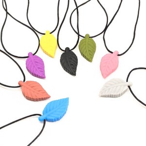 Chewelry, Leaf, Sensory, stim, fidget, Autism, Fidget Necklace, Stim toy, ADHD, Anxiety, Adult Chewelry,