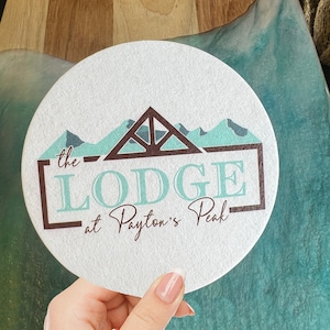 Personalized Custom Printed Thick Paper Coasters AirBnb Homes VRBO Short term Rentals Drink Coasters