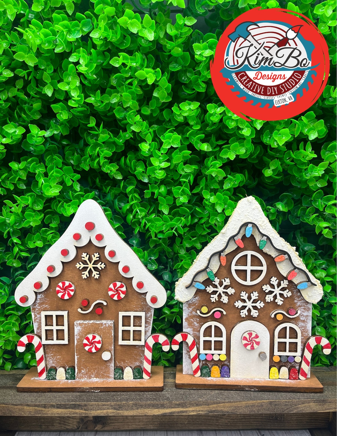 DIY Unpainted Wooden Gingerbread Houses Kit Etsy