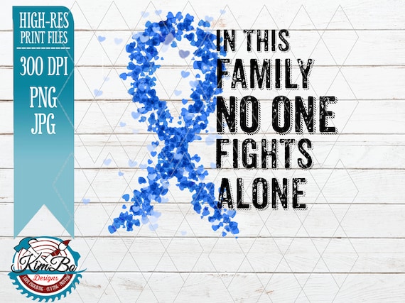 In this Family No one Fights Alone clipart Orange Leukemia Kidney Cancer instant download Waterslide Tumbler Sublimation graphics PNG JPG