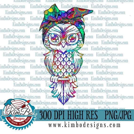 Download Watercolor Cute Owl Hippie Tie Dye Clipart Instant Download Etsy