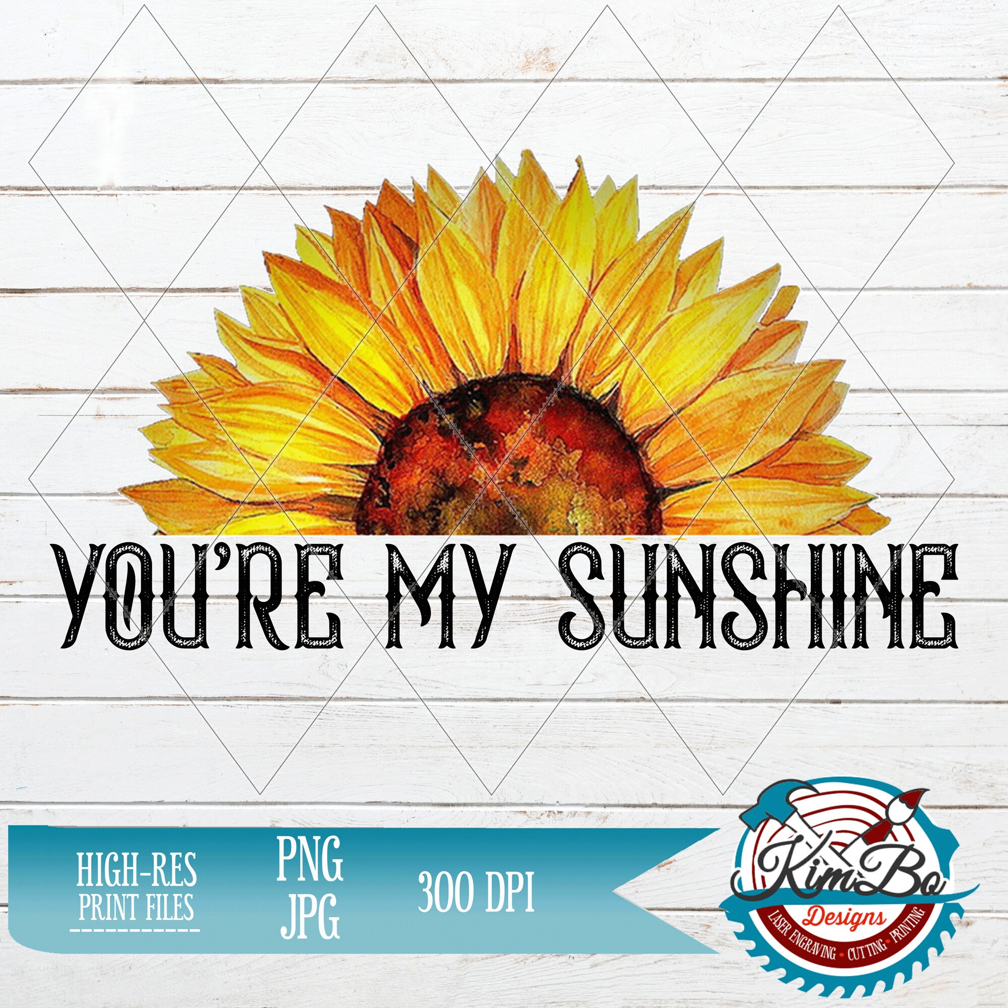 Download Watercolor Sunflower You Re My Sunshine Clipart Instant Etsy
