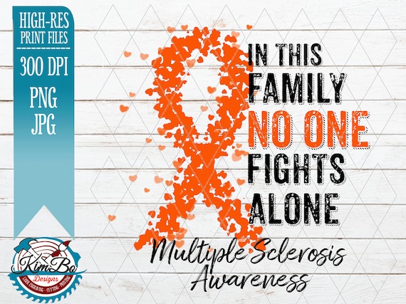 In this Family No one Fights Alone clipart Orange Leukemia Kidney Cancer instant download Waterslide Tumbler Sublimation graphics PNG JPG
