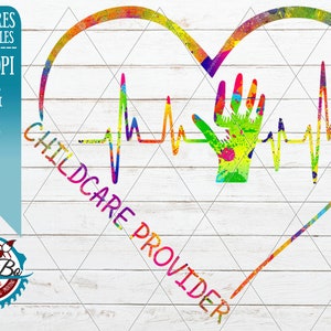 Provedor de cuidados infantis Clipart brilhante, download instantâneo, gráficos de sublimação, toboágua Cricut Silhouette PNG JPG preto SVG