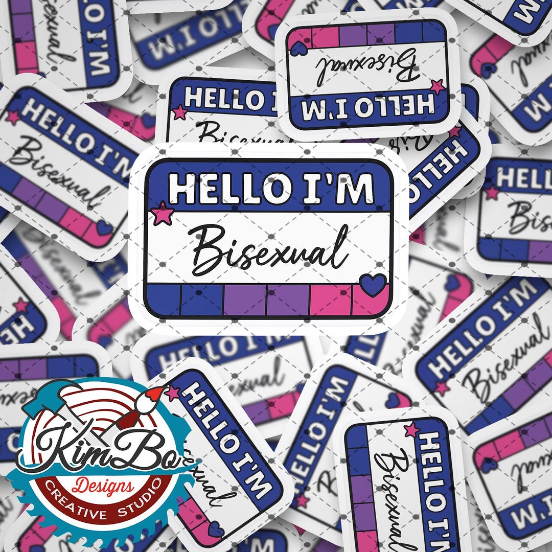 Hello I’m Bisexual Sticker LGBTQ | 3 Inch Waterproof | Queer Vinyl ...