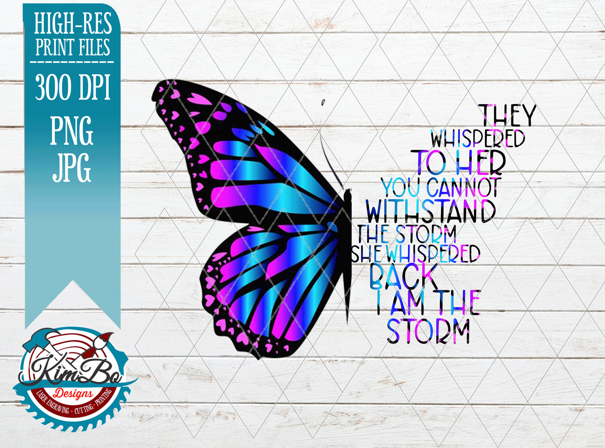 Butterflies Girl They Whispered To Her Wall Art PNG Files Digital Download