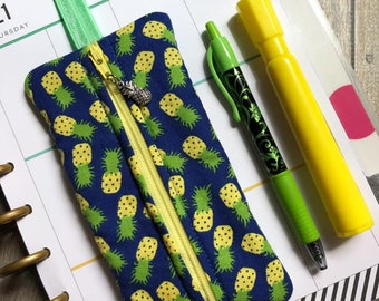 Pineapples Zippered Ben Holder Band for full sized planners and notebooks