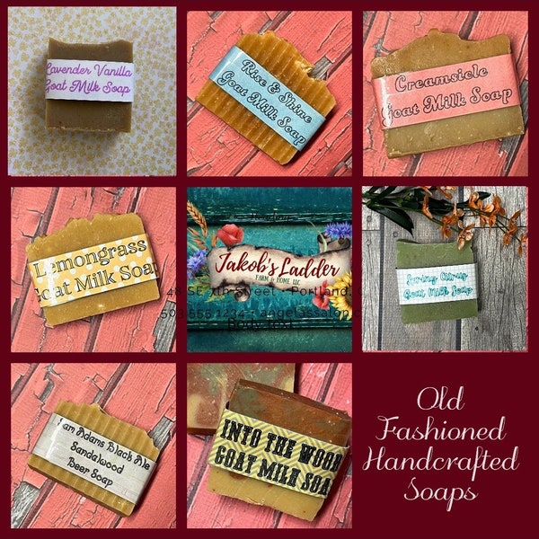 Soap!  Your choice of Goat Milk Or Beer Soaps, made the old fashioned way!