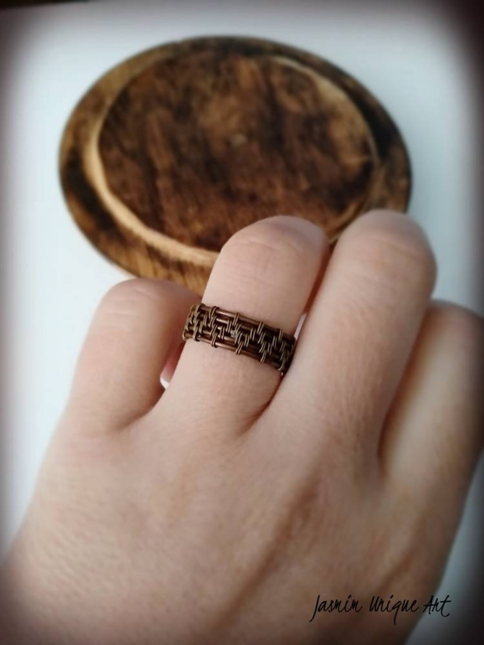 Brass copper wire ring Wire wrapped ring Brass wire ring Etsy