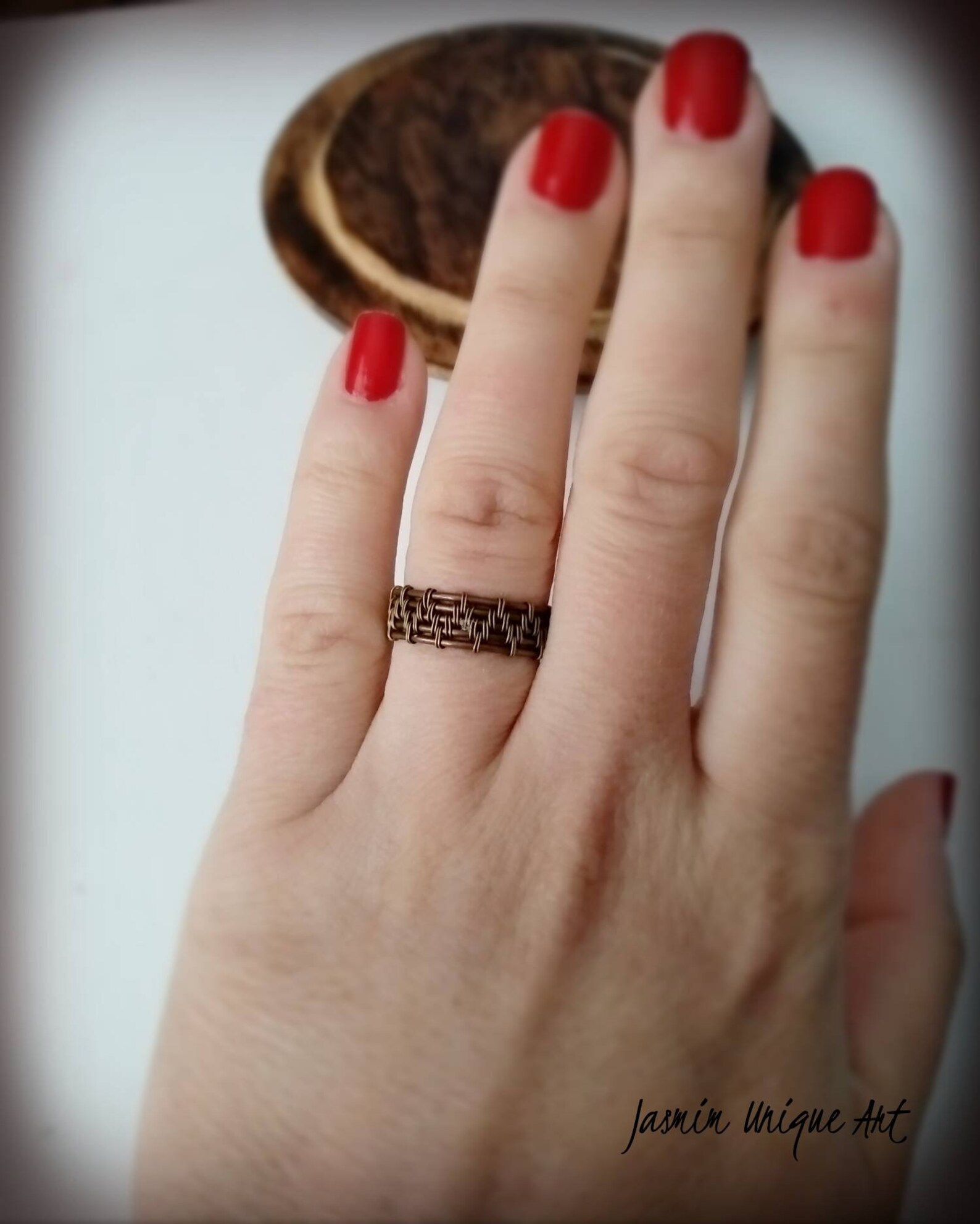 Brass copper wire ring Wire wrapped ring Brass wire ring Etsy