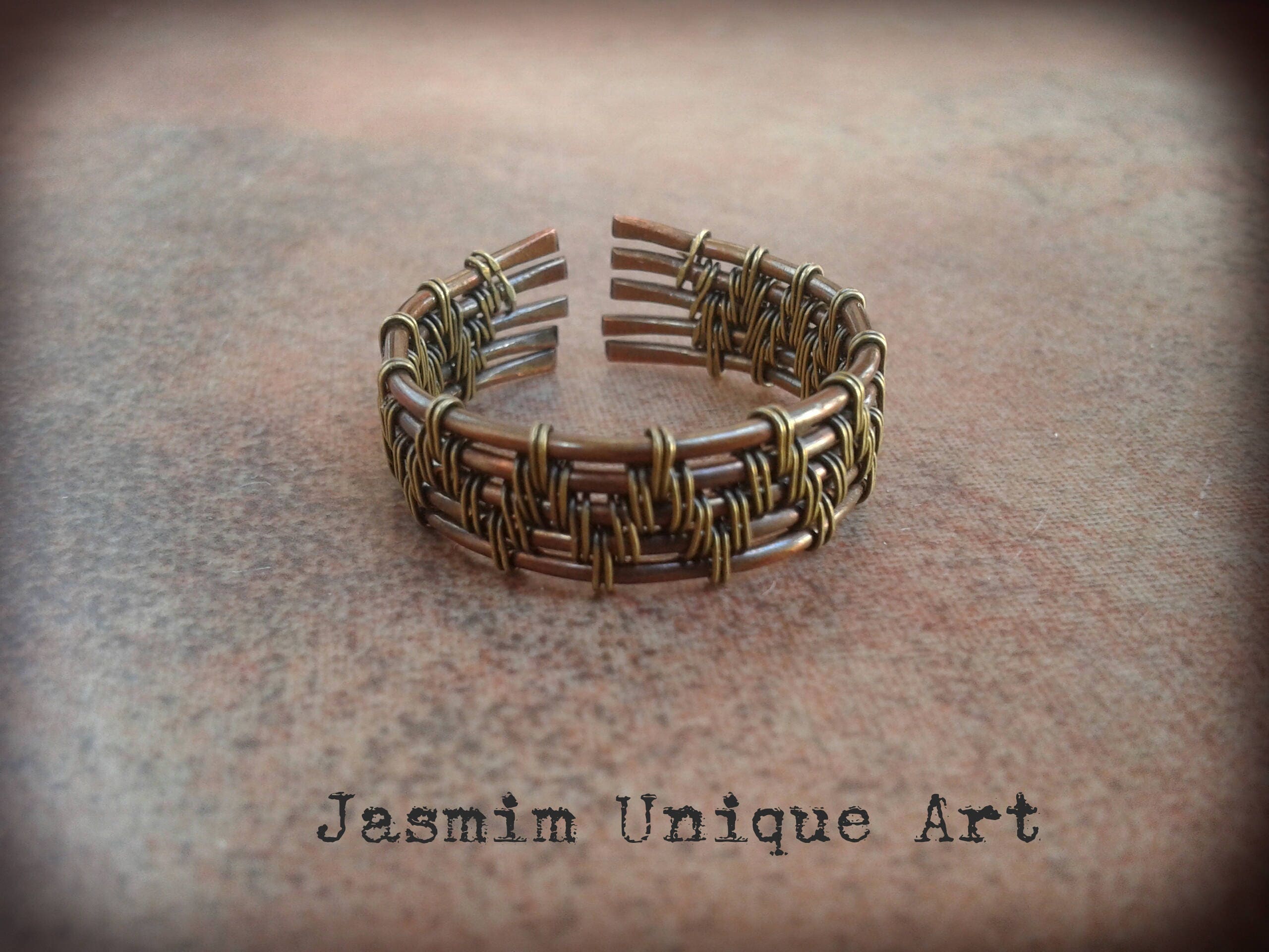 Brass copper wire ring Wire wrapped ring Brass wire ring Etsy