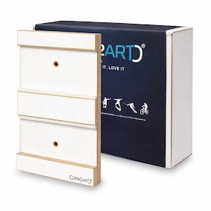 Support mural pour skis en bois sur mesure | Horizontal, vertical, diagonal | Compatible avec tous les skis | Fabriqué à la main en Allemagne | Chêne et bois multiplex