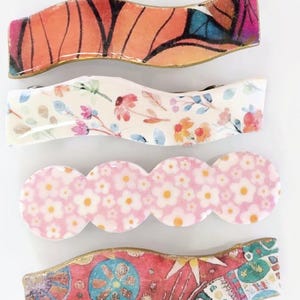 Hair Clip | Medium Sized | 2&quot; Barrette | Polymer Clay | Lightweight