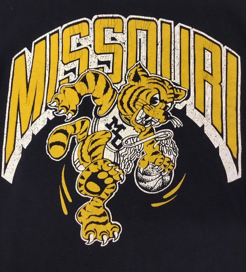 Vintage 80s Missouri Tigers Basketball T-shirt | Etsy