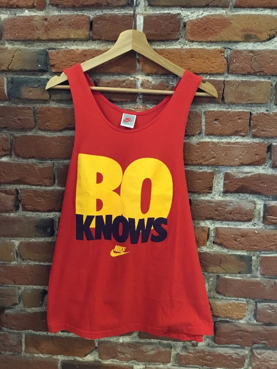Vintage 80s Nike Bo Knows Tank Top Large