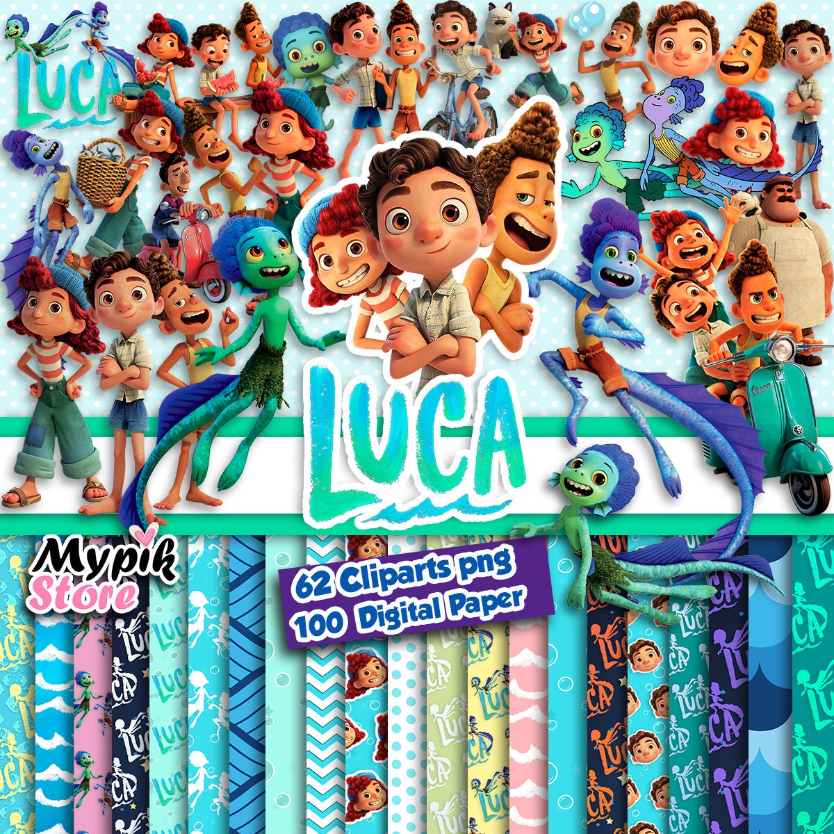 Disney Luca clipart, luca clipart, luca birthday, luca PNG, luca imag…