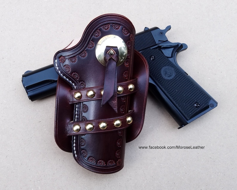 Cowboy Pistole mit Holster Cowboygürtel mit Colt Pistolenhalfter Pistolenholster