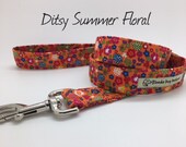 Ditsy Summer Floral Dog Lead, Floral Dog Leash