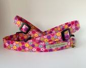 Floral Dog Collar, or, Floral Dog Lead, Hippie Flower Pink