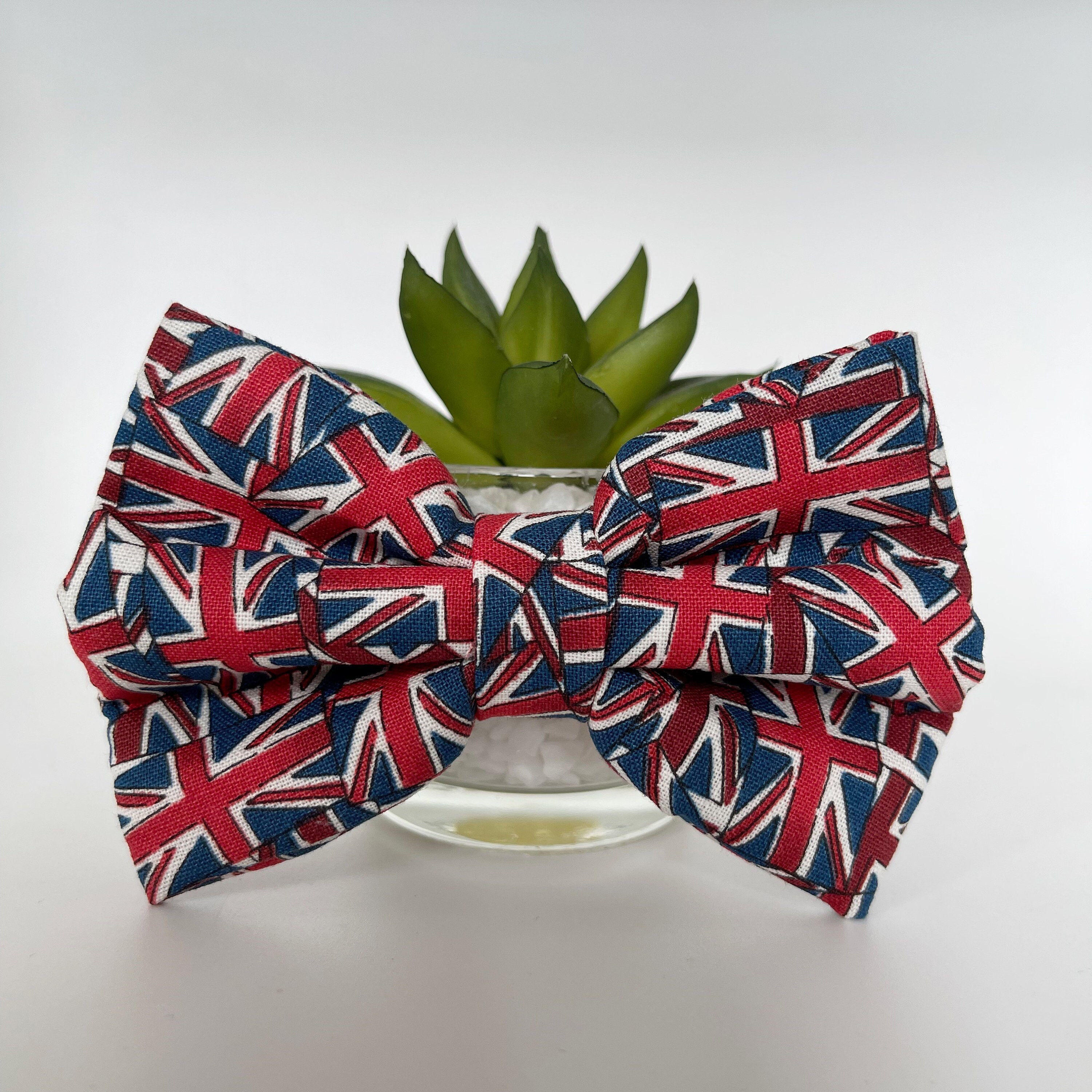union jack dog bowtie