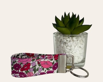 Liberty London Key Fob: Poppy Forest, Floral Mini Key Ring