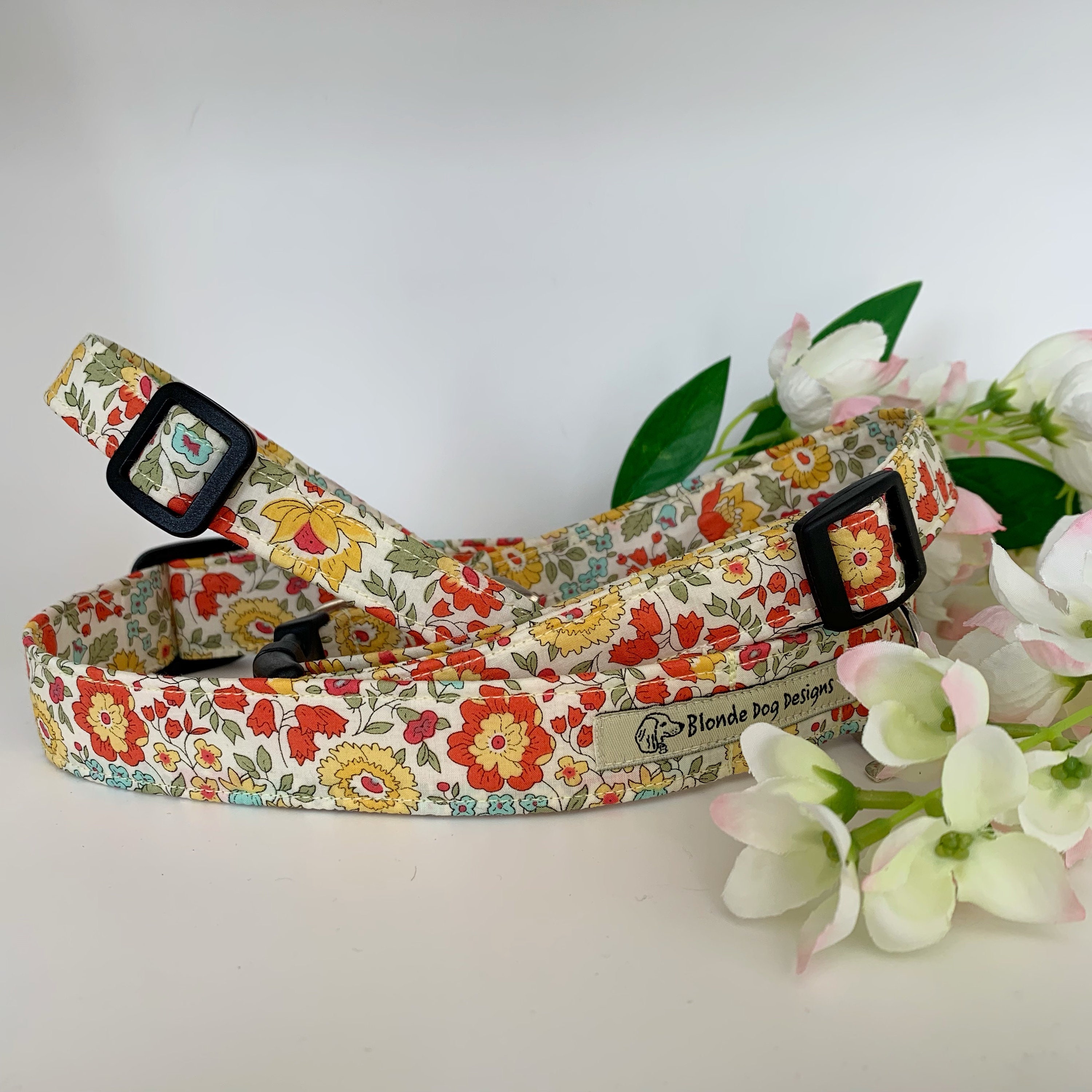 Liberty Dog Collar, D'Anjo Marigold, Floral Dog Collar
