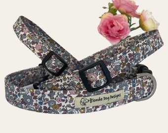 Liberty Dog Collar: Betsy-Ann Fig, Floral Dog Collar