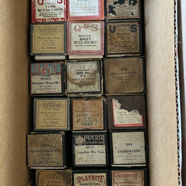 Player Piano Roll | One roll | Vintage 1940's | Various