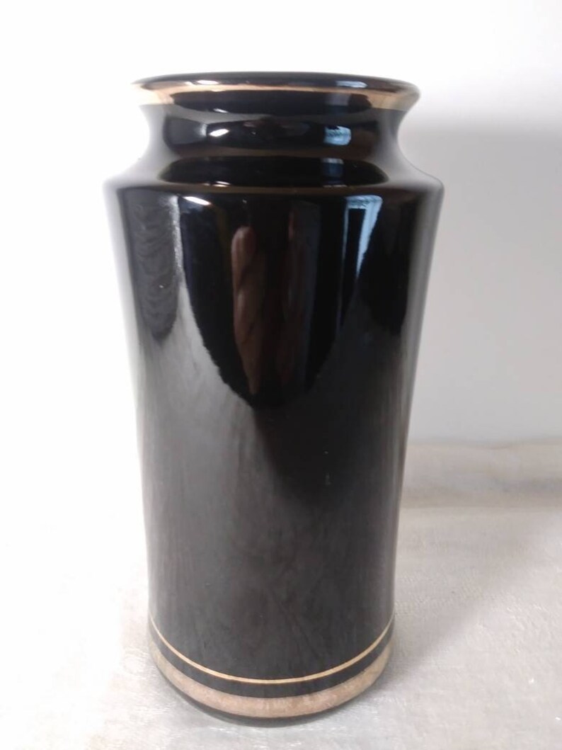 The Art Of Chokin 24Kt Gold And Silver Trim Japan Black Vase Etsy