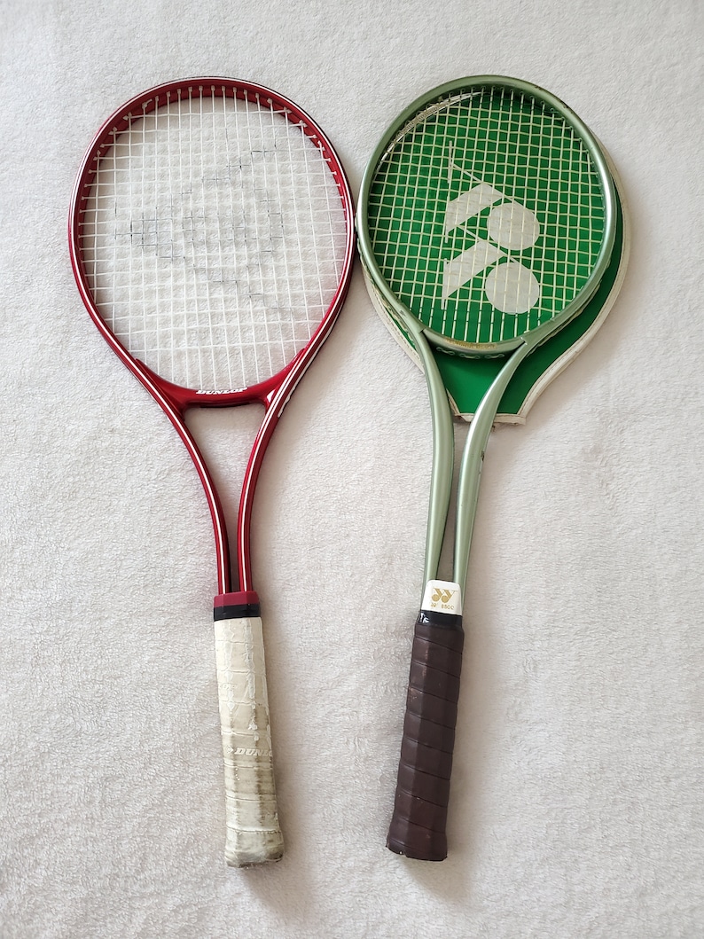 Vintage Tennis Rackets/racquets Dunlop Yonex YY 8500 With Cover Set of ...