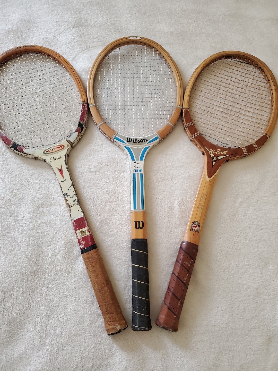Vintage Tennis Rackets/racquets Wilson Champ Allpro Classic Etsy