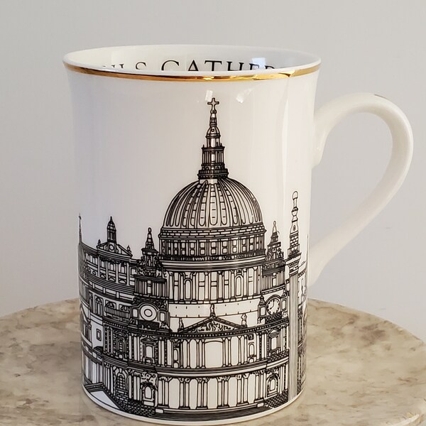 Royal Crown Duchy London St Paul's Cathedral Fine Bone China Coffee Cup Mug England