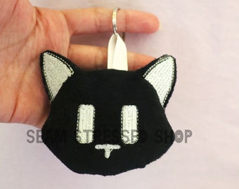 TWEWY Cat Plush Keychain, Anime Plush, Charm, Softie, Plushie, Handmade Charm