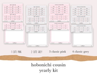 2024 Yearly kit for Hobonichi Cousin A5, Hobonichi A5 HON yearly sticker kit