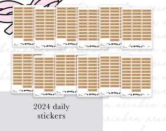 Daily 365 Days 2024 Bullet Journal Planner Stickers