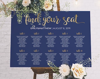 wedding table chart etsy