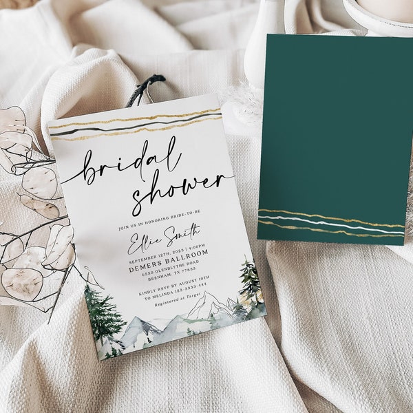 Forest Wedding Invitation Etsy