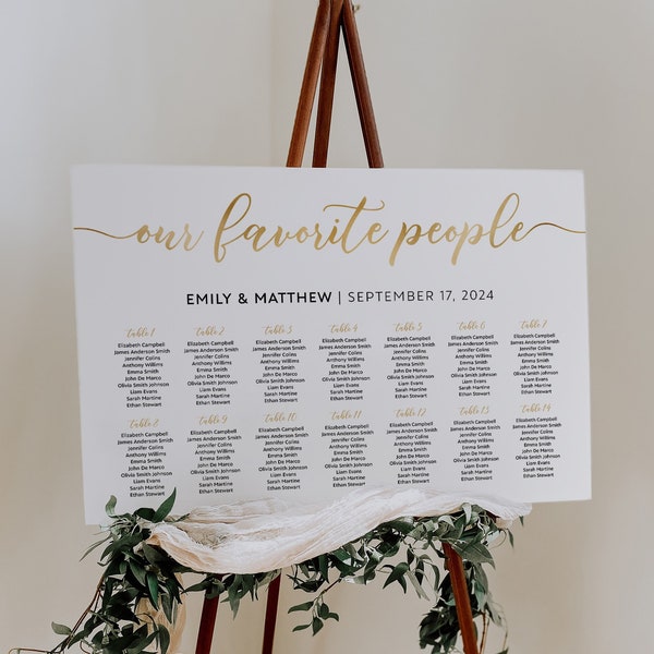 Our Favorite People Seating Chart Etsy