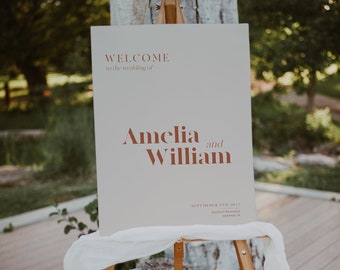 Boho wedding welcome sign, Welcome sign template, Welcome wedding sign #MDN021TRC
