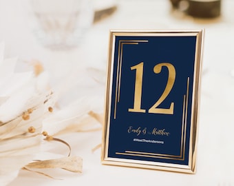 Gold Leaves Personalized Table Numbers Wedding Table Numbers Tags 
