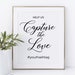 Capture the Love Hashtag Template Sign, Minimalist Wedding Signs ...