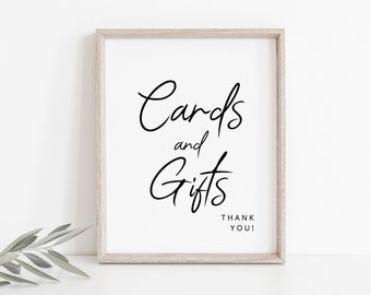 Cards and gifts sign, Printable cards and gifts sign #MIN020VSD