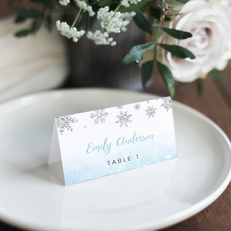 Winter Place Cards - Etsy