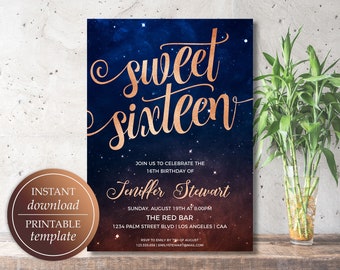 sweet 16 invitation etsy