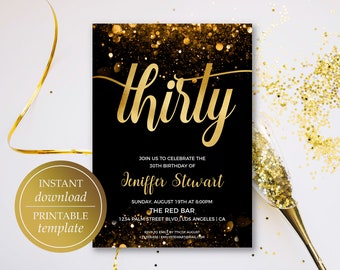 birthday invitation template etsy