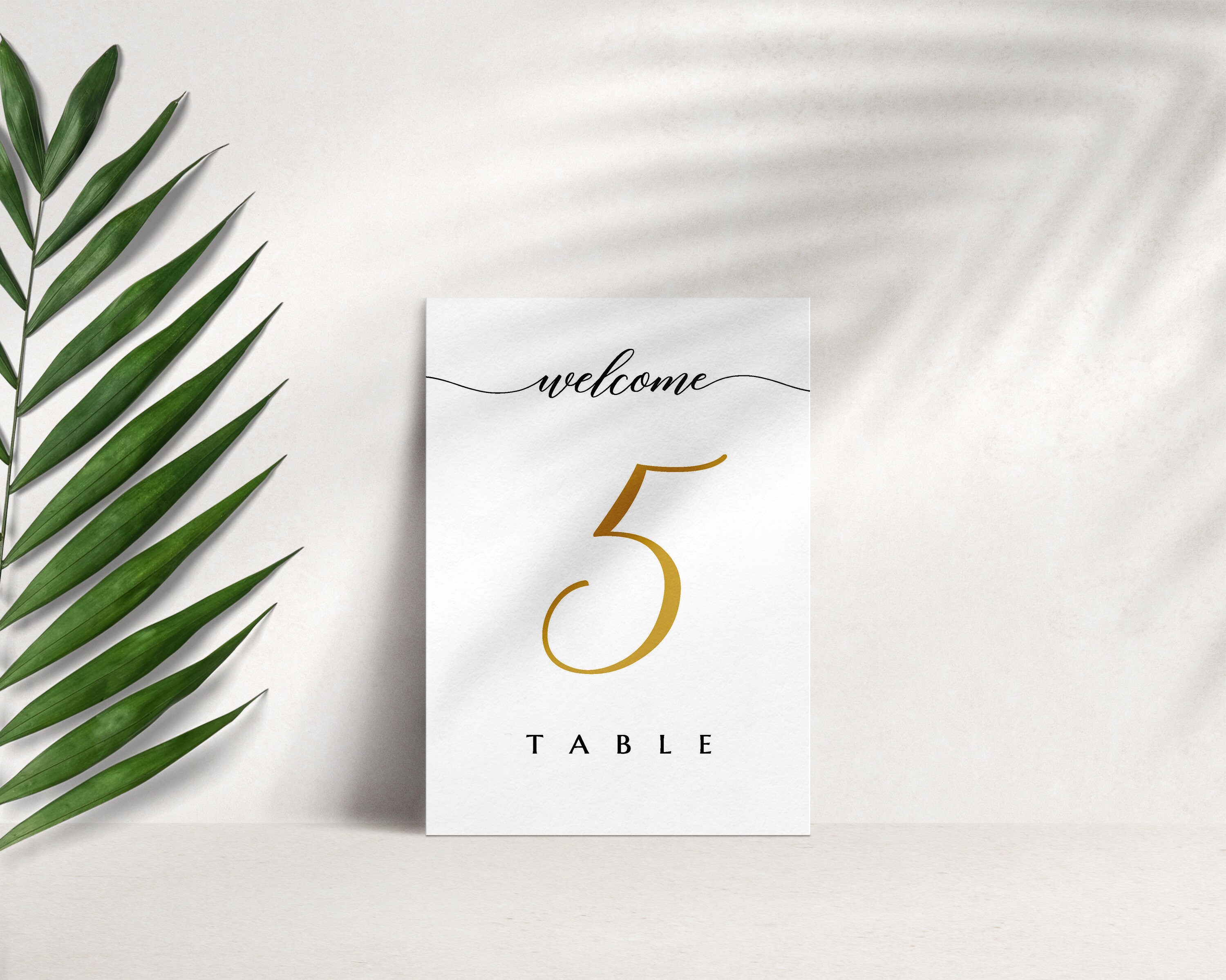 Table Numbers Printable Gold Wedding Table Number Template | Etsy